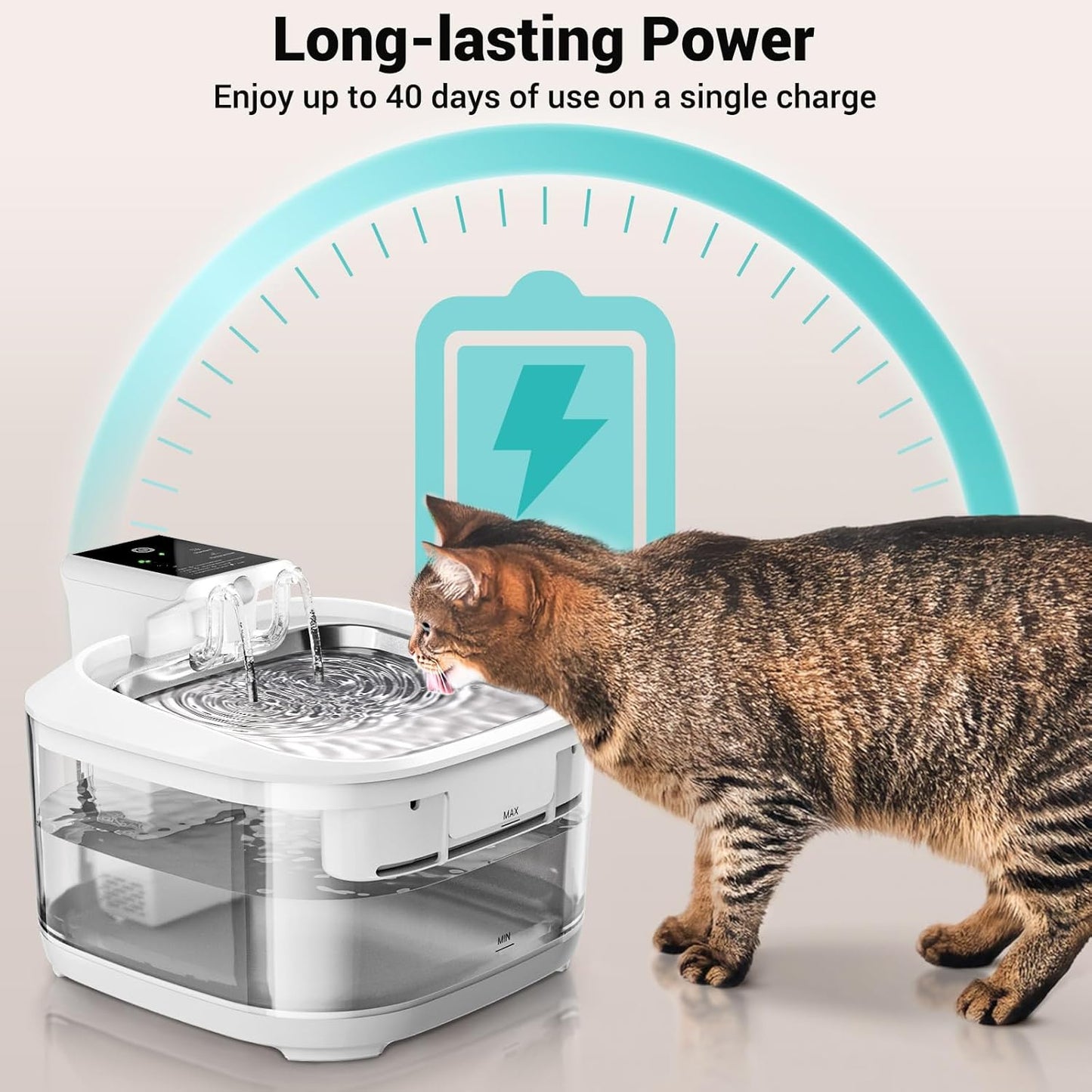 HydroPaws Wireless Pet Fountain- 4.5L Stainless Steel (Fast US Shipping ONLY)