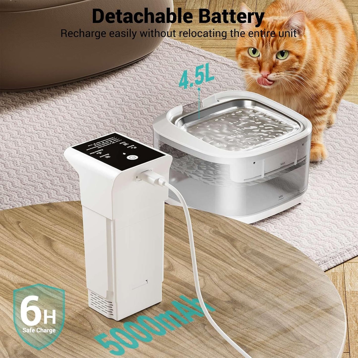 HydroPaws Wireless Pet Fountain- 4.5L Stainless Steel (Fast US Shipping ONLY)