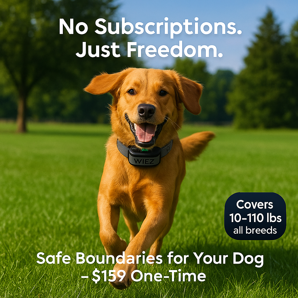 WIEZ Advanced Wireless GPS Dog Fence- Fast Shipping US only
