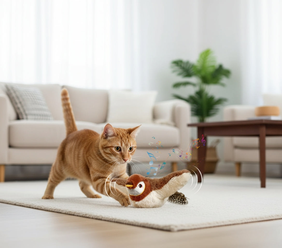 Plush Pals – Interactive Cat & Dog Toys (Flapping + Chirping)