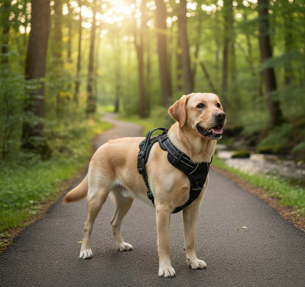 SafeStride™ Reflective No-Pull Harness + Leash Set