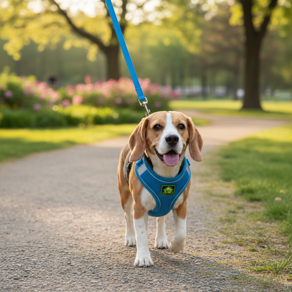 CozyStep™ Reflective Mesh Harness + Leash Set