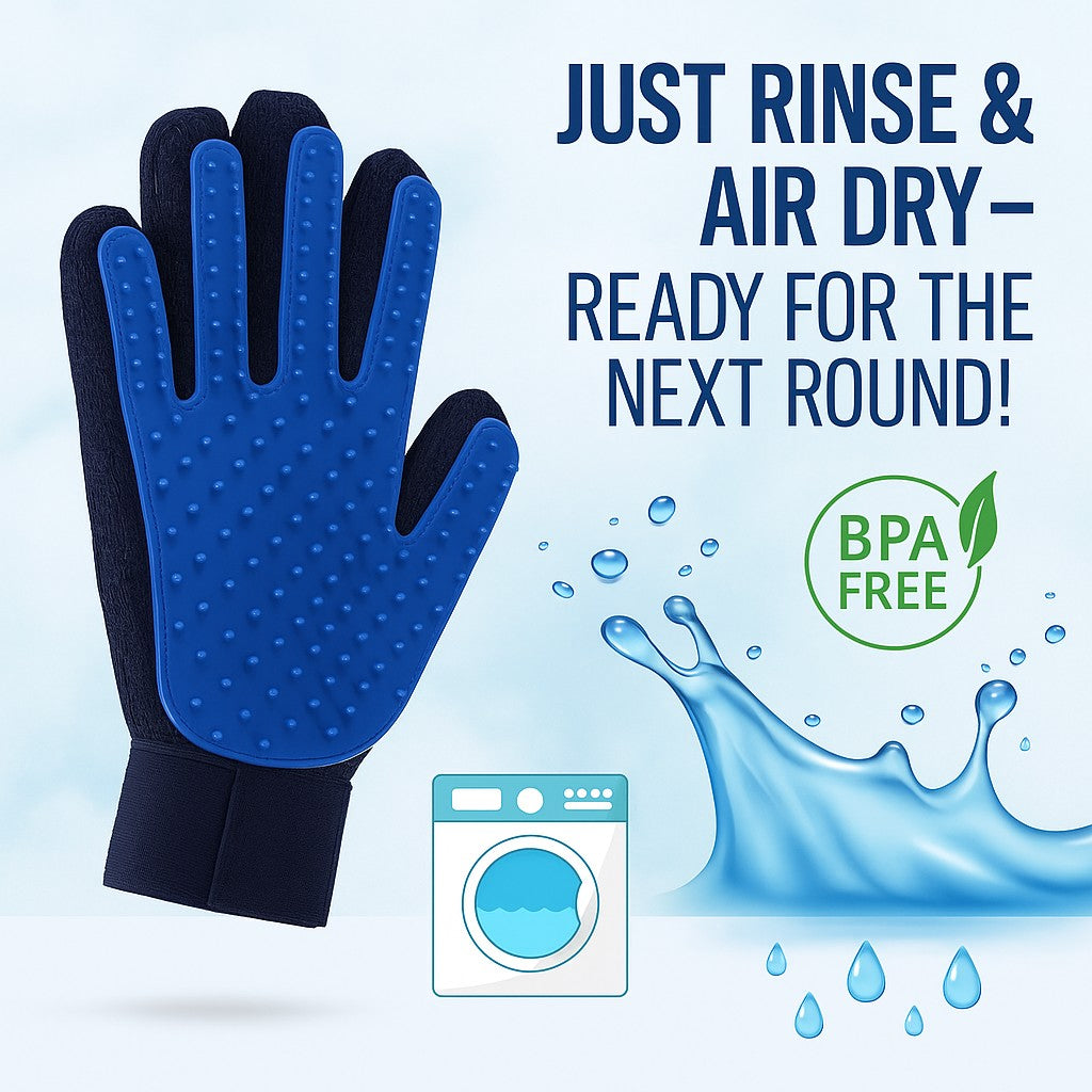 Gentle Pet Grooming Gloves- Fast US Shipping