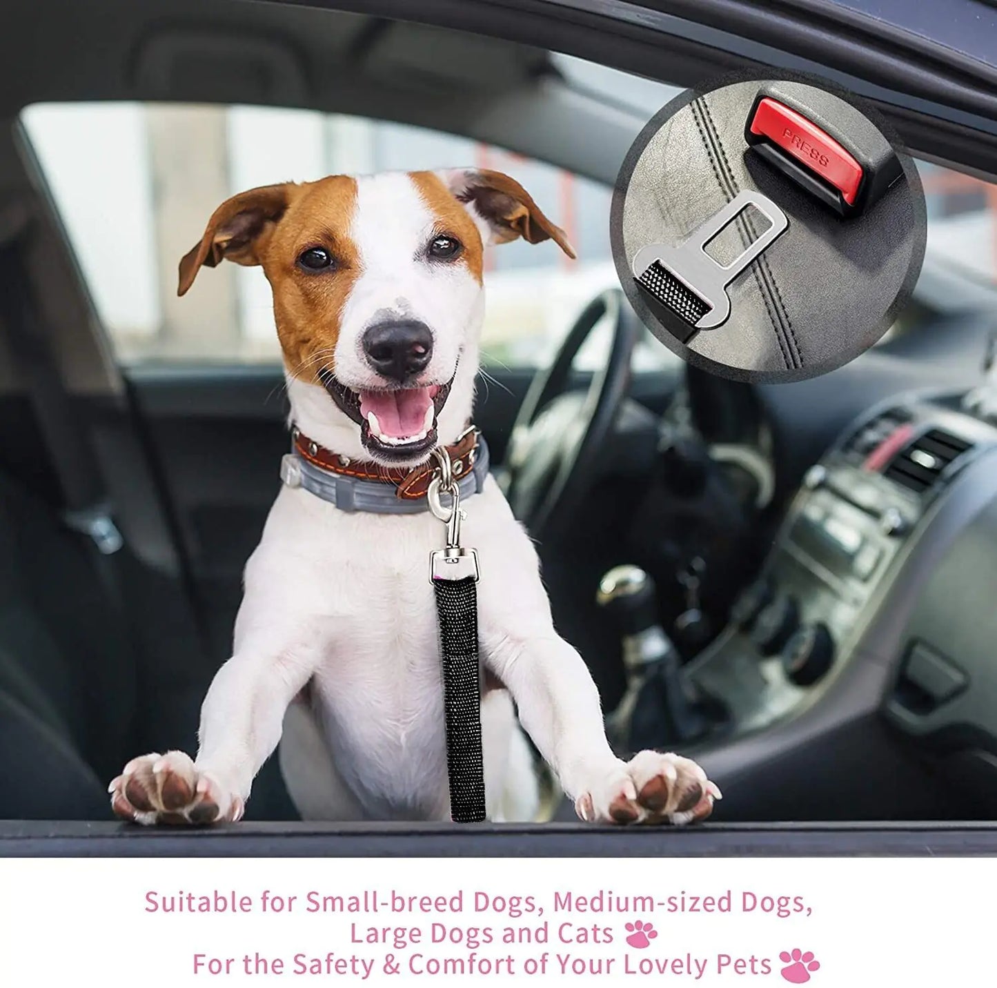 2-Pack Adjustable Seat Belt Harness- Fast US Shipping!