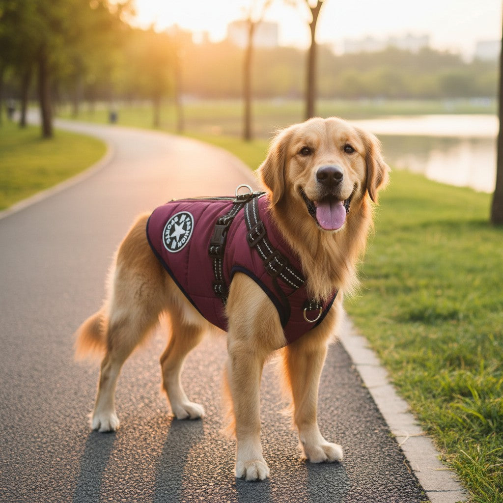 Waterproof Dog Jacket With Harness