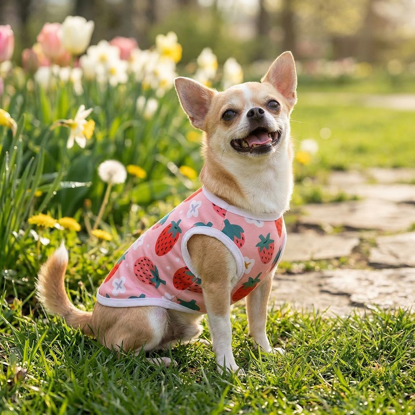 SunnyPaws™ Spring Tee – Small Dog & Cat Shirt
