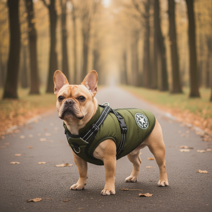 Waterproof Dog Jacket With Harness: Small–Medium Breed Fit