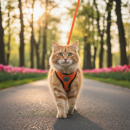 TrailPaw™ Reflective Mesh Harness + Leash (Fast U.S. Shipping)