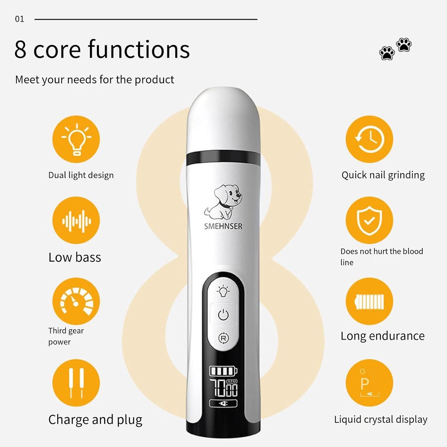 SmartPaws LED Nail Grinder