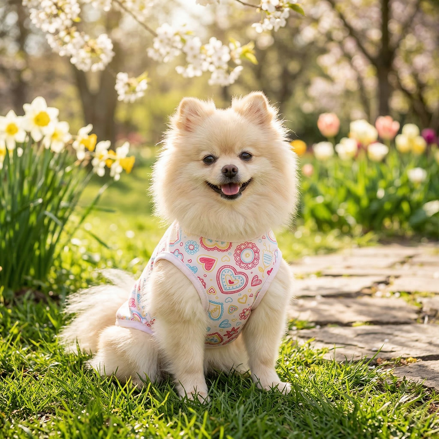 SunnyPaws™ Spring Tee – Small Dog & Cat Shirt