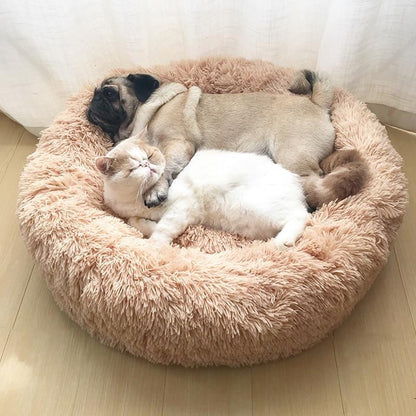 Super Soft Donut Pet Bed - Round Comfort Nest