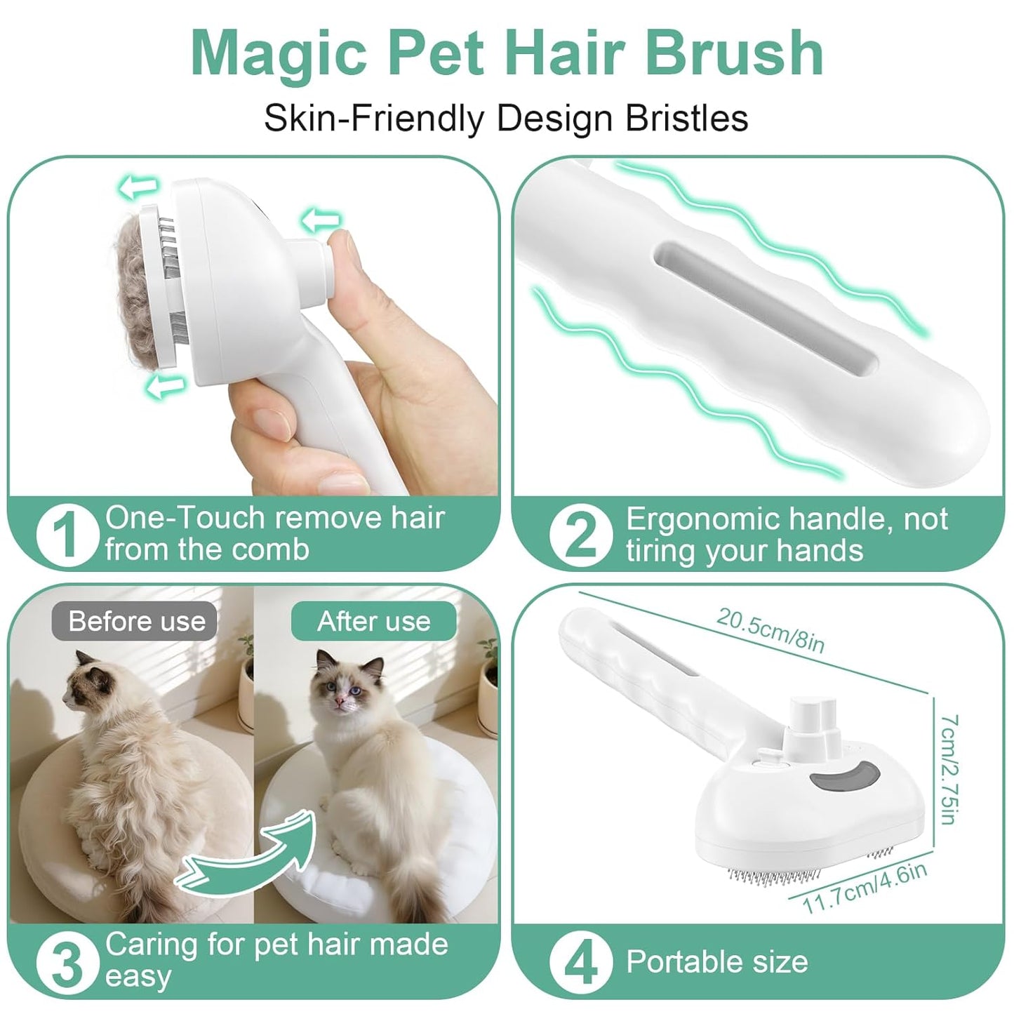 CalmCoat™ 4-in-1 Mist Grooming Brush