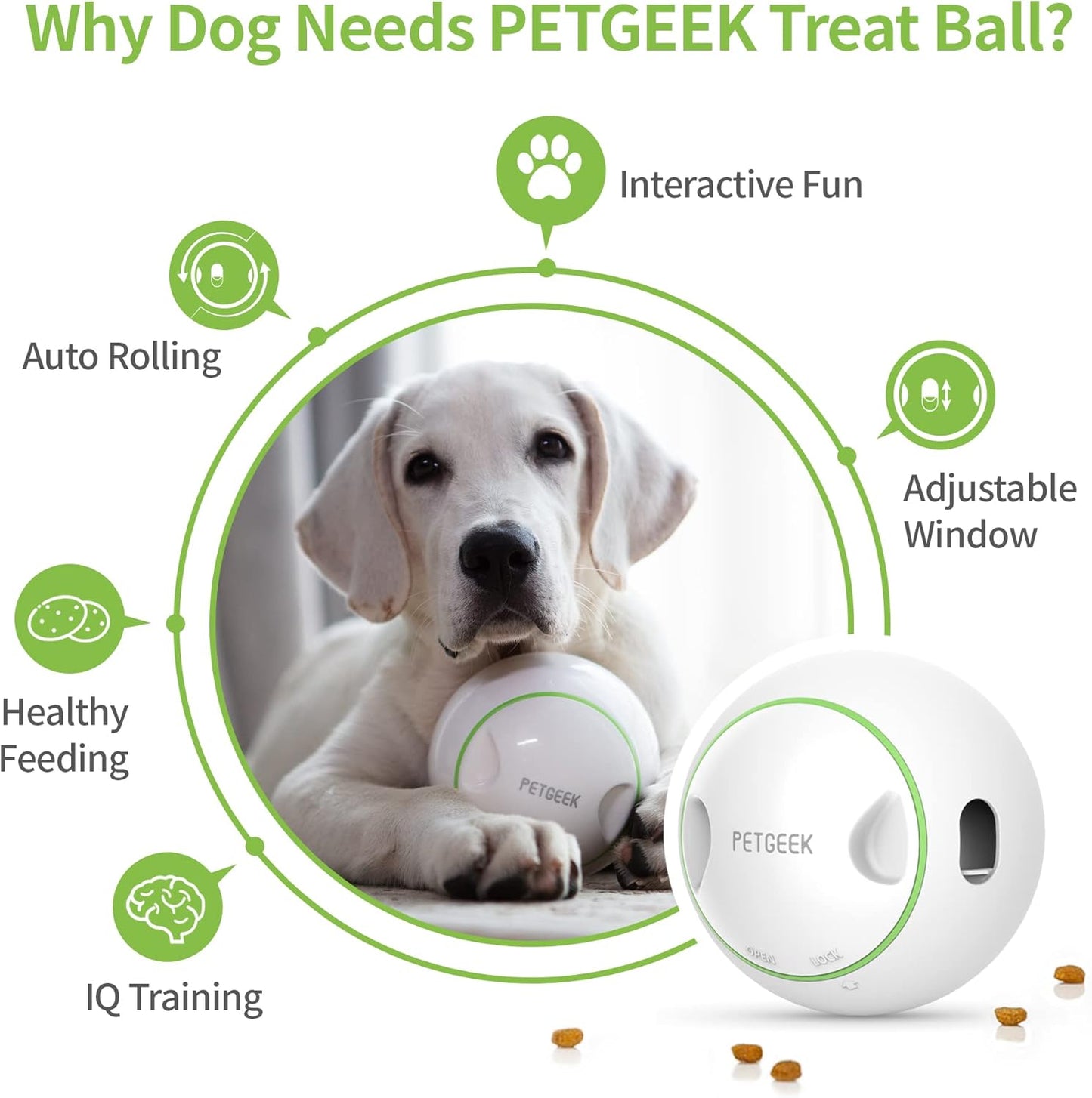 Smart Treat Ball - Interactive IQ Training Toy for Dogs: Fast US Shipping