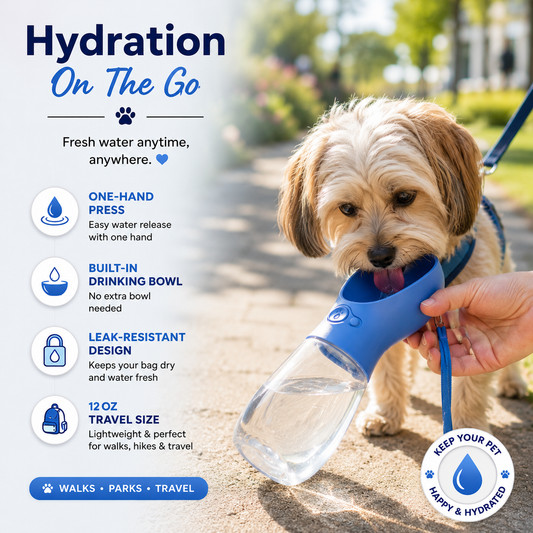 FreshSip™ Portable Pet Water Bottle – 12 oz