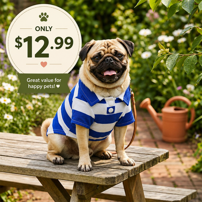 Coastline™ Pet Polo – Classic Shirt for Dogs (XS–S Fits Many Cats)