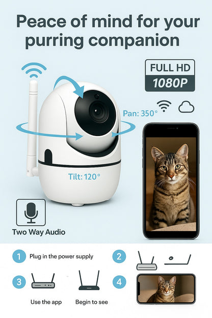 HomeSafe Pet Cam- 1080P WiFi- Fast US Shipping!