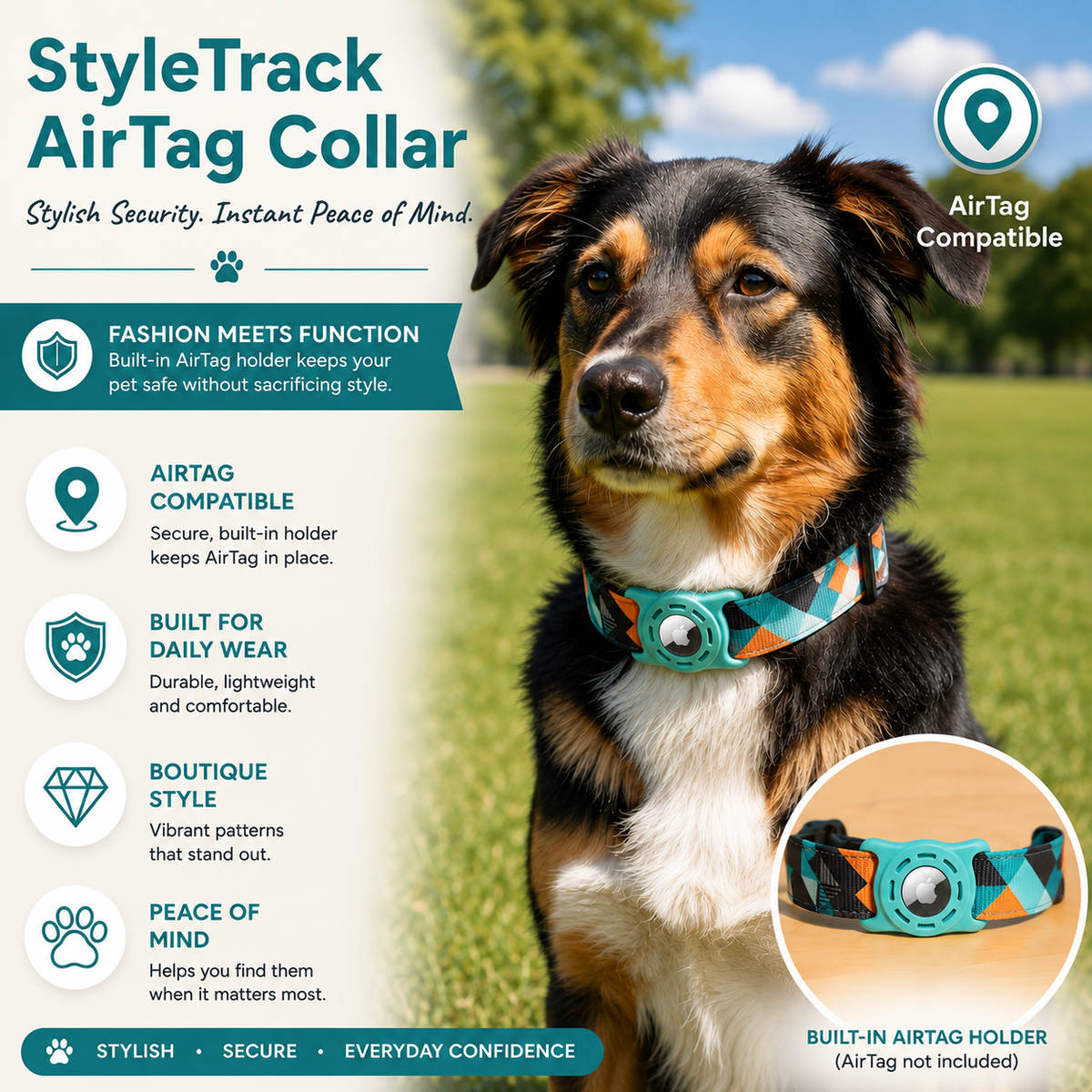 StyleTrack-AirTag Collar