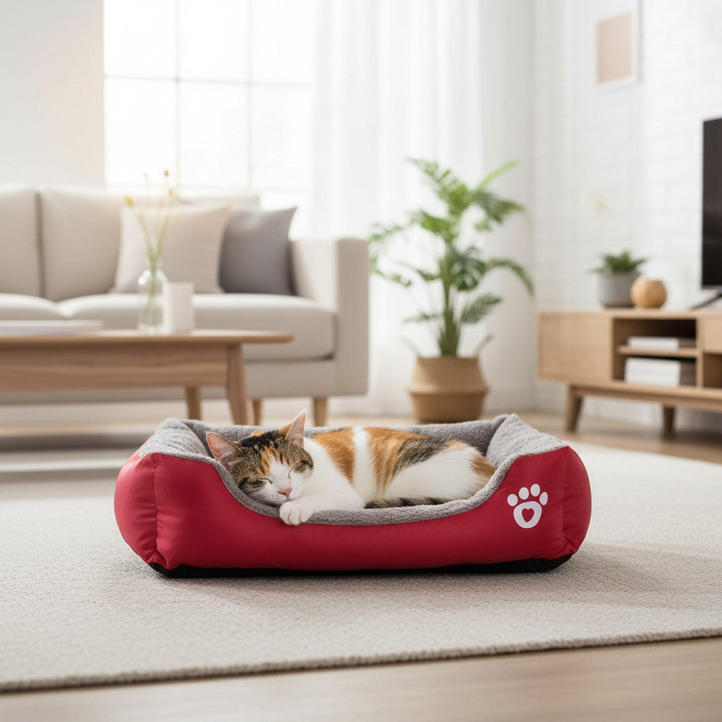 Soft Fleece Waterproof Pet Bed