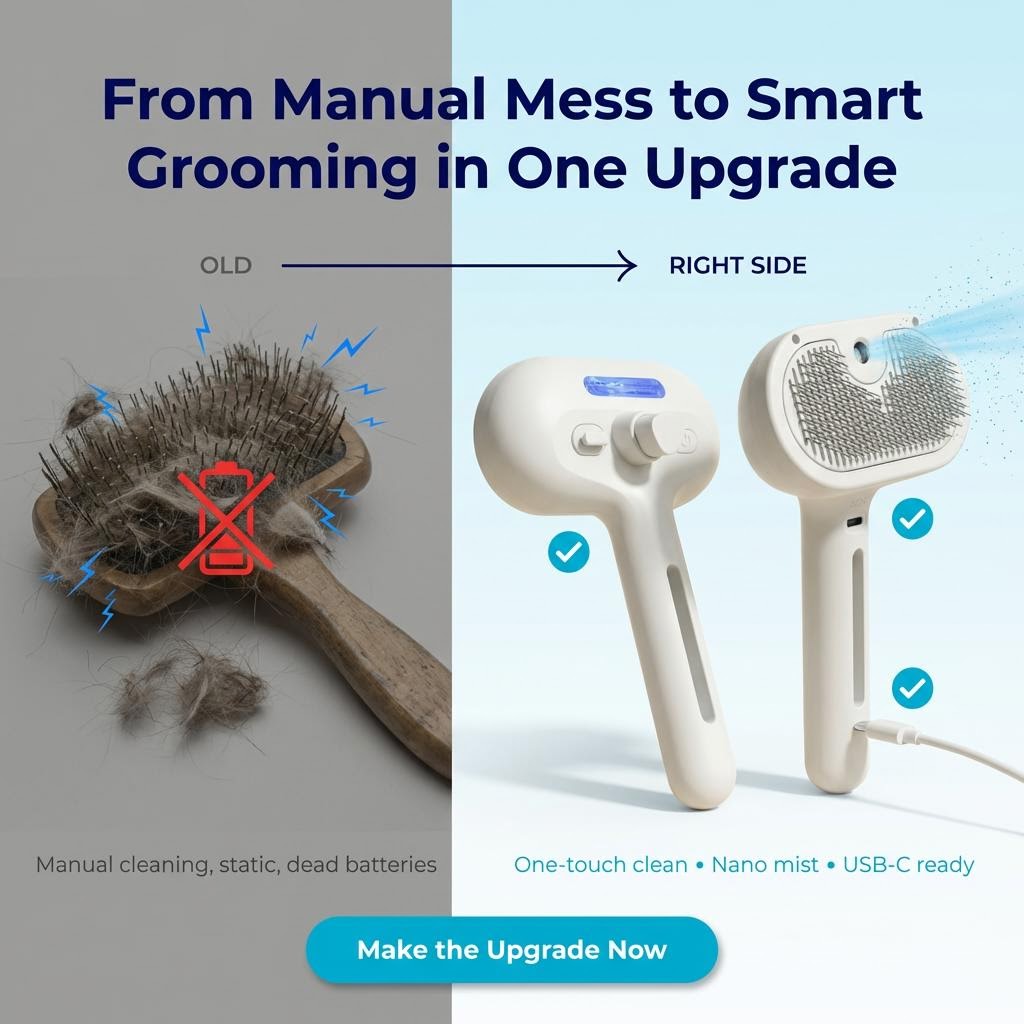 CalmCoat™ 4-in-1 Mist Grooming Brush