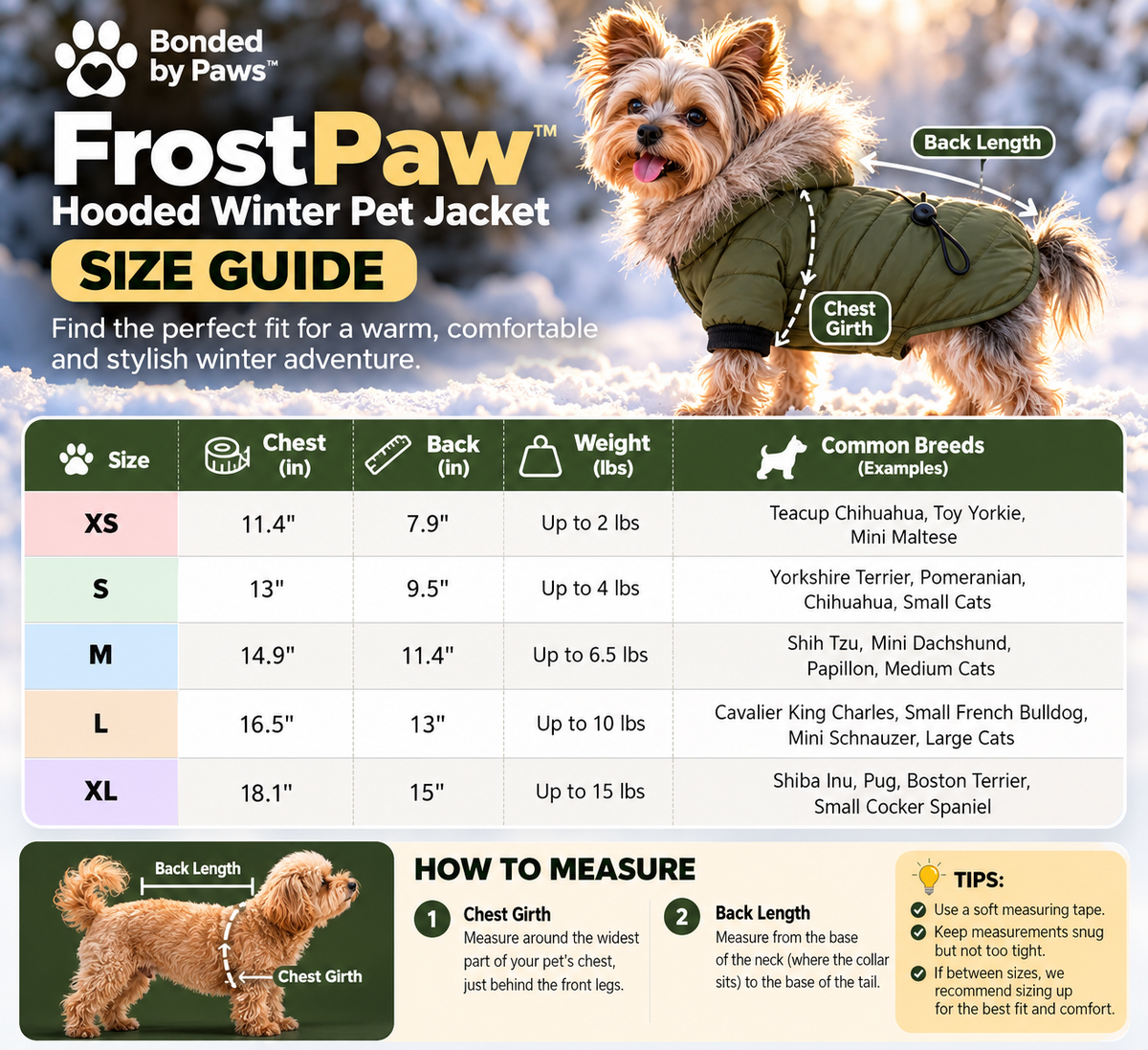 FrostPaw™ Hooded Winter Pet Jacket