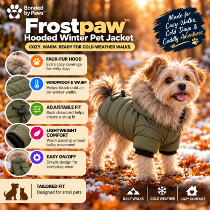 FrostPaw™ Hooded Winter Pet Jacket