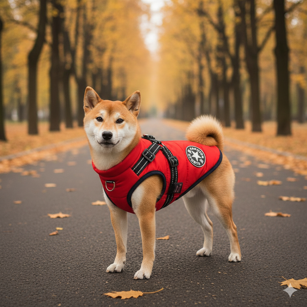 Waterproof Dog Jacket With Harness: Small–Medium Breed Fit