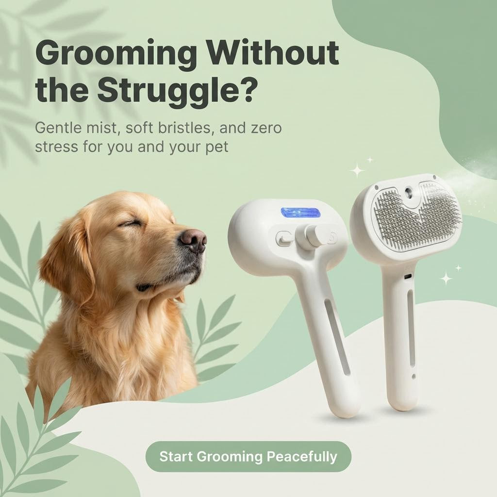 CalmCoat™ 4-in-1 Mist Grooming Brush