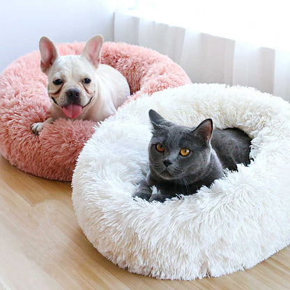 Super Soft Donut Pet Bed - Round Comfort Nest