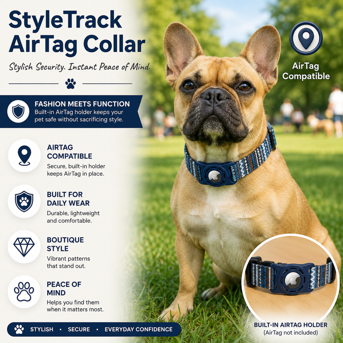 StyleTrack-AirTag Collar