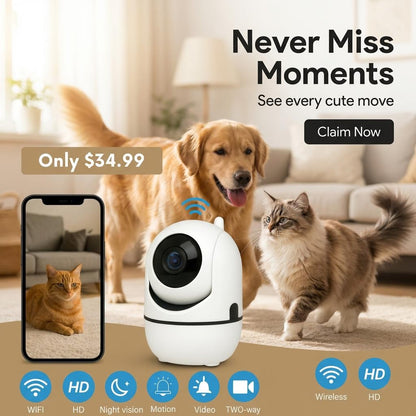 HomeSafe Pet Cam- 1080P WiFi- Fast US Shipping!