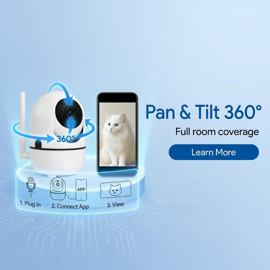 HomeSafe Pet Cam- 1080P WiFi- Fast US Shipping!