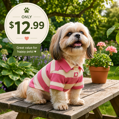 Coastline™ Pet Polo – Classic Shirt for Dogs (XS–S Fits Many Cats)