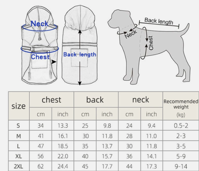 PuddlePaw™ Waterproof Dog Rain Jacket: Small–Medium Breed Fit
