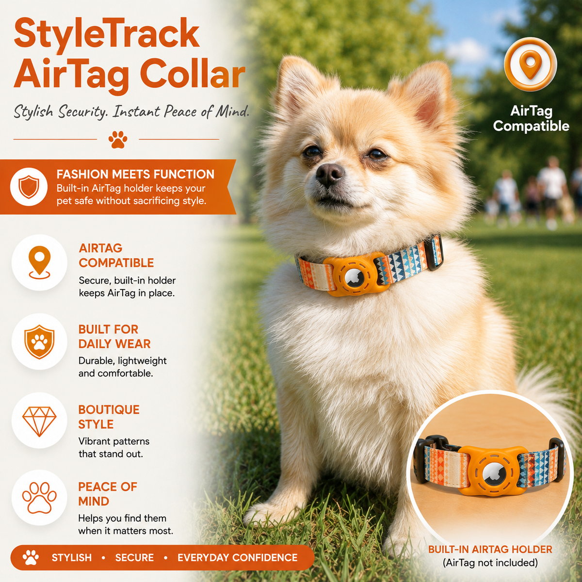 StyleTrack-AirTag Collar