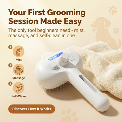CalmCoat™ 4-in-1 Mist Grooming Brush