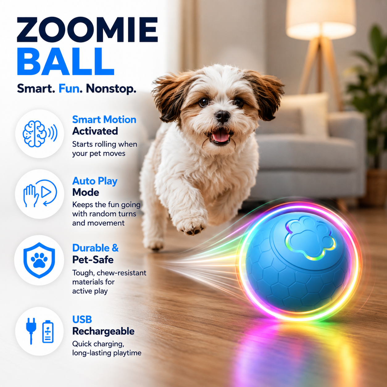 ZoomieBall™- Interactive Pet Ball