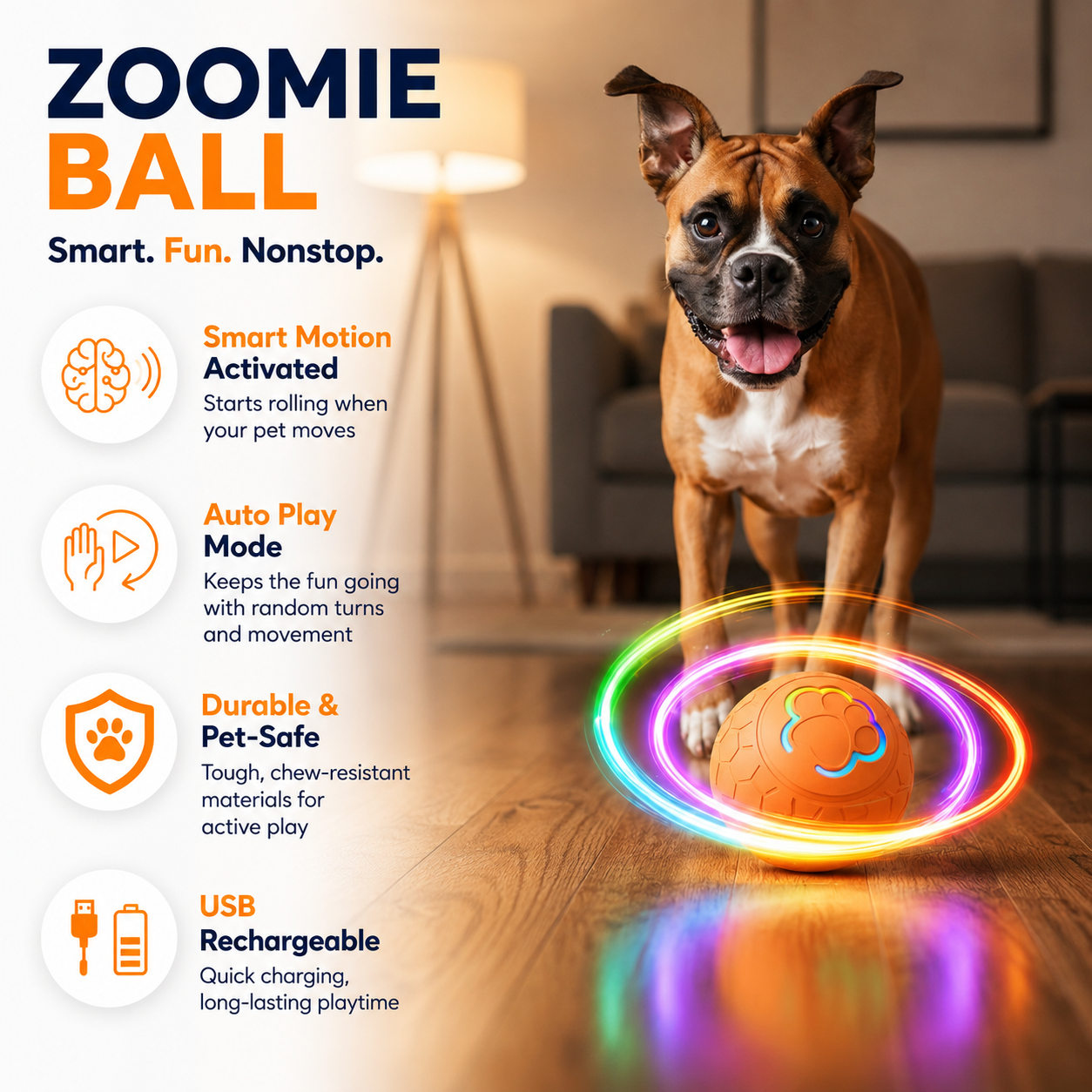 ZoomieBall™- Interactive Pet Ball