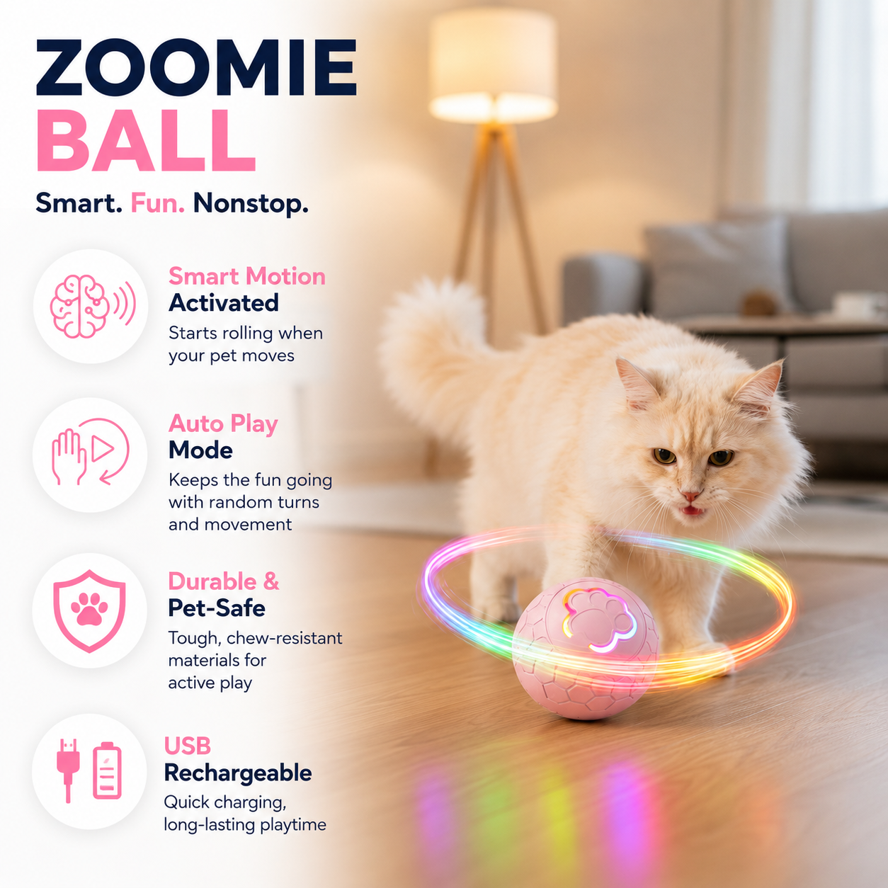 ZoomieBall™- Interactive Pet Ball