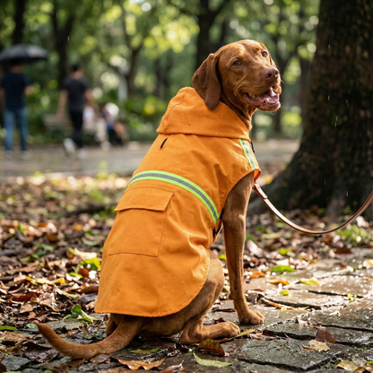 PuddlePaw™ Waterproof Dog Rain Jacket: Small–Medium Breed Fit