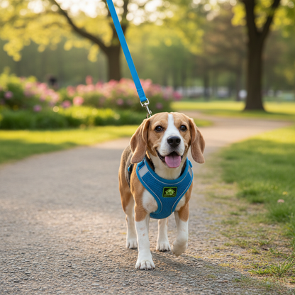 CozyStep™ Reflective Mesh Harness + Leash Set