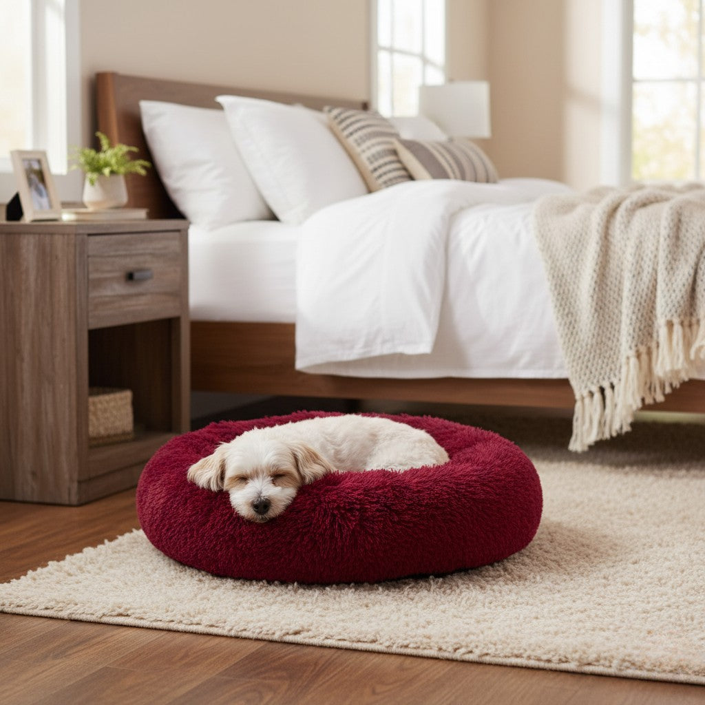 Super Soft Donut Pet Bed - Round Comfort Nest