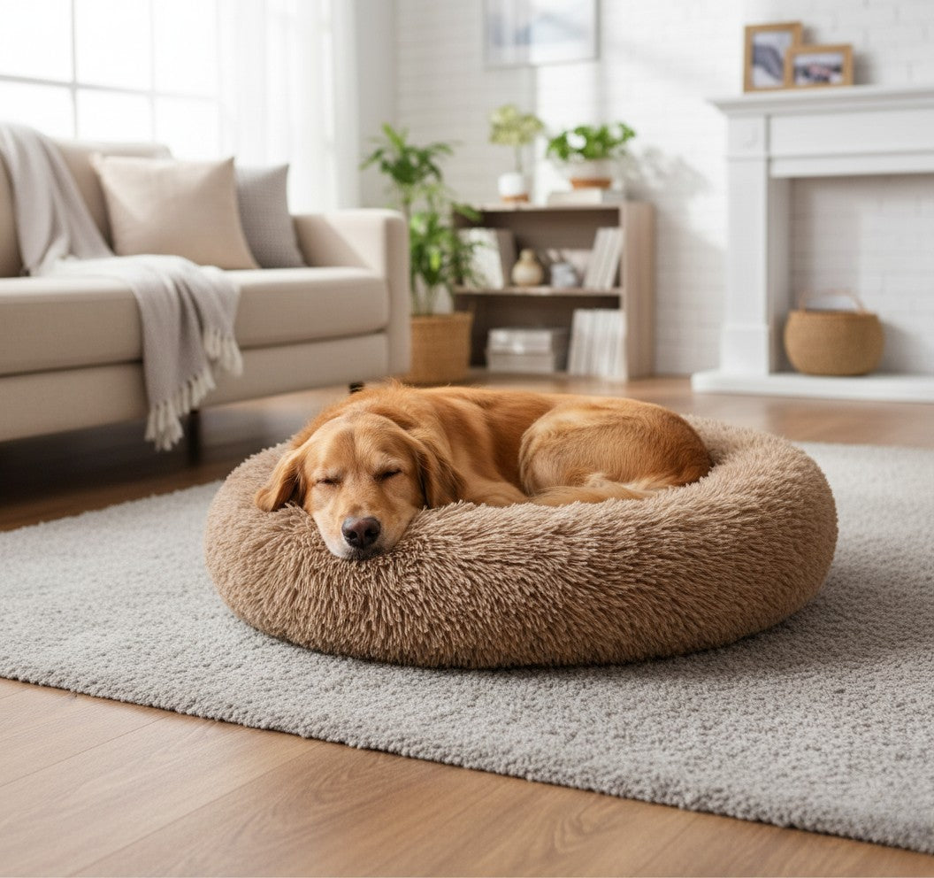Super Soft Donut Pet Bed - Round Comfort Nest