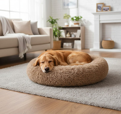 Super Soft Donut Pet Bed - Round Comfort Nest