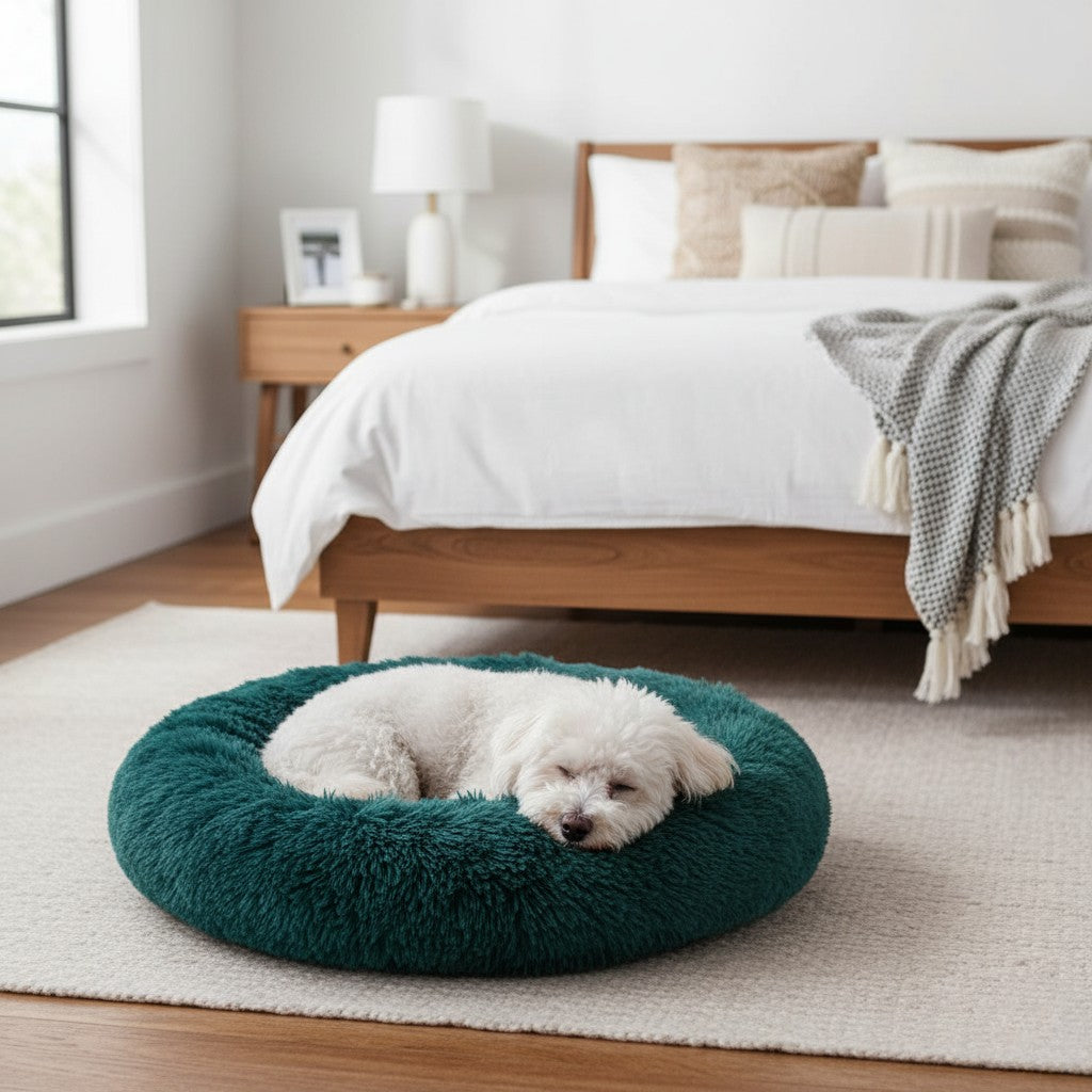 Super Soft Donut Pet Bed - Round Comfort Nest