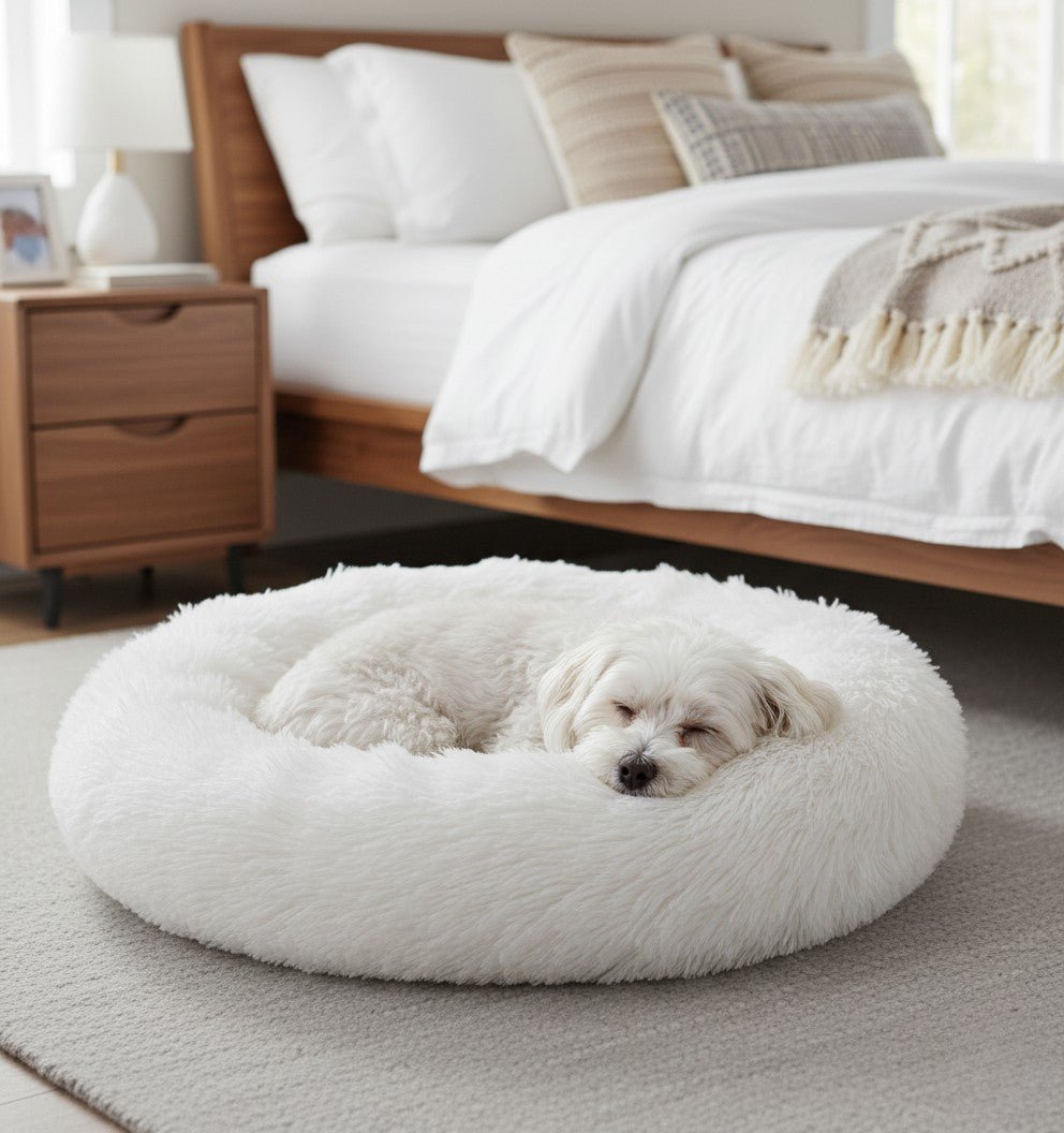Super Soft Donut Pet Bed - Round Comfort Nest