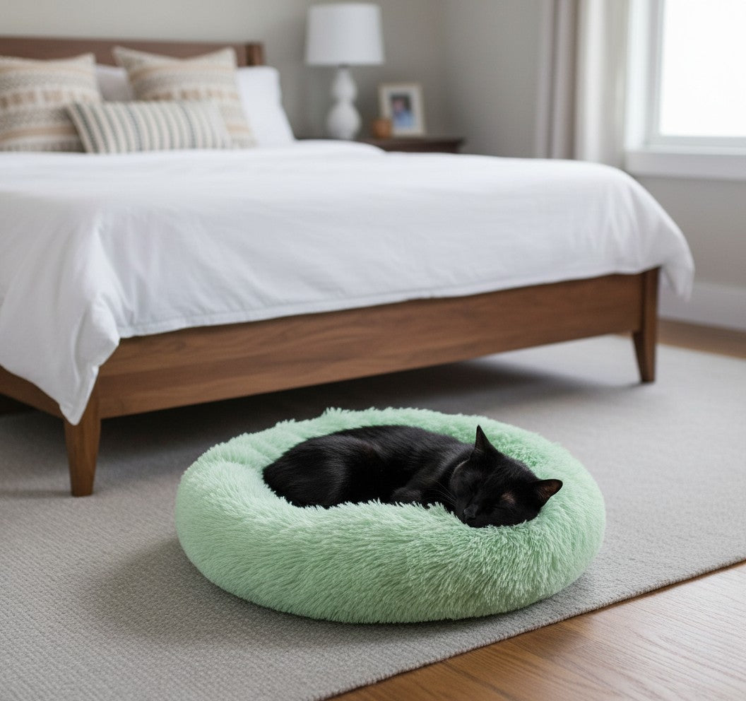 Super Soft Donut Pet Bed - Round Comfort Nest