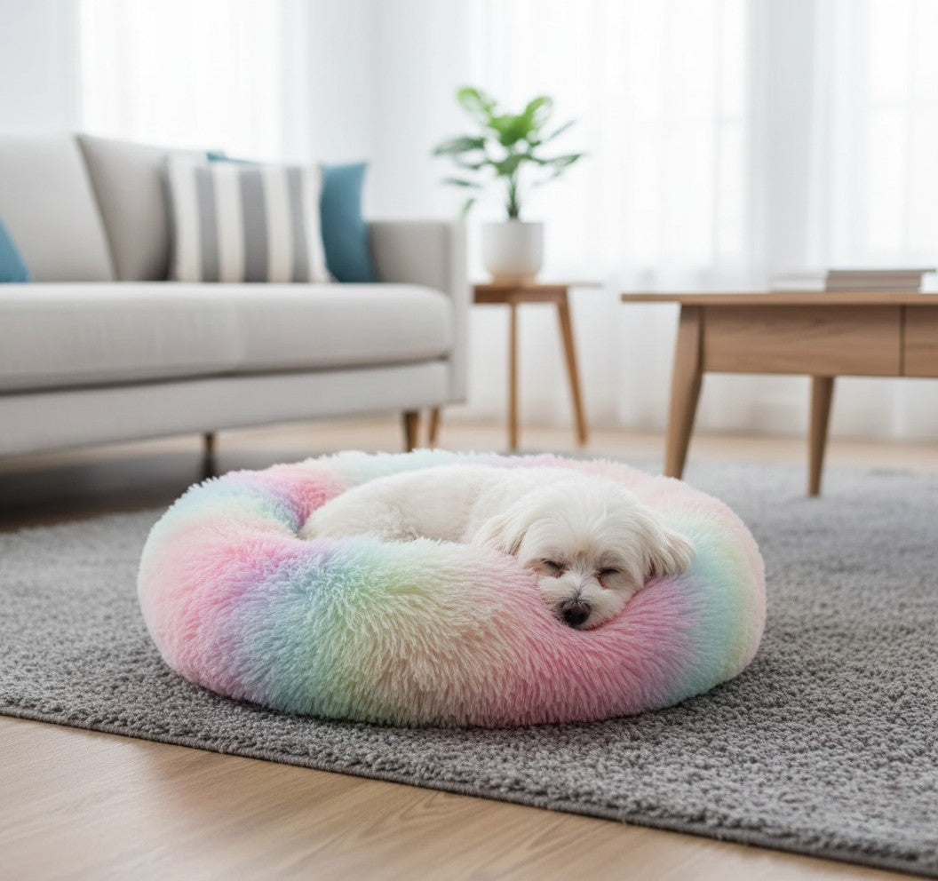 Super Soft Donut Pet Bed - Round Comfort Nest