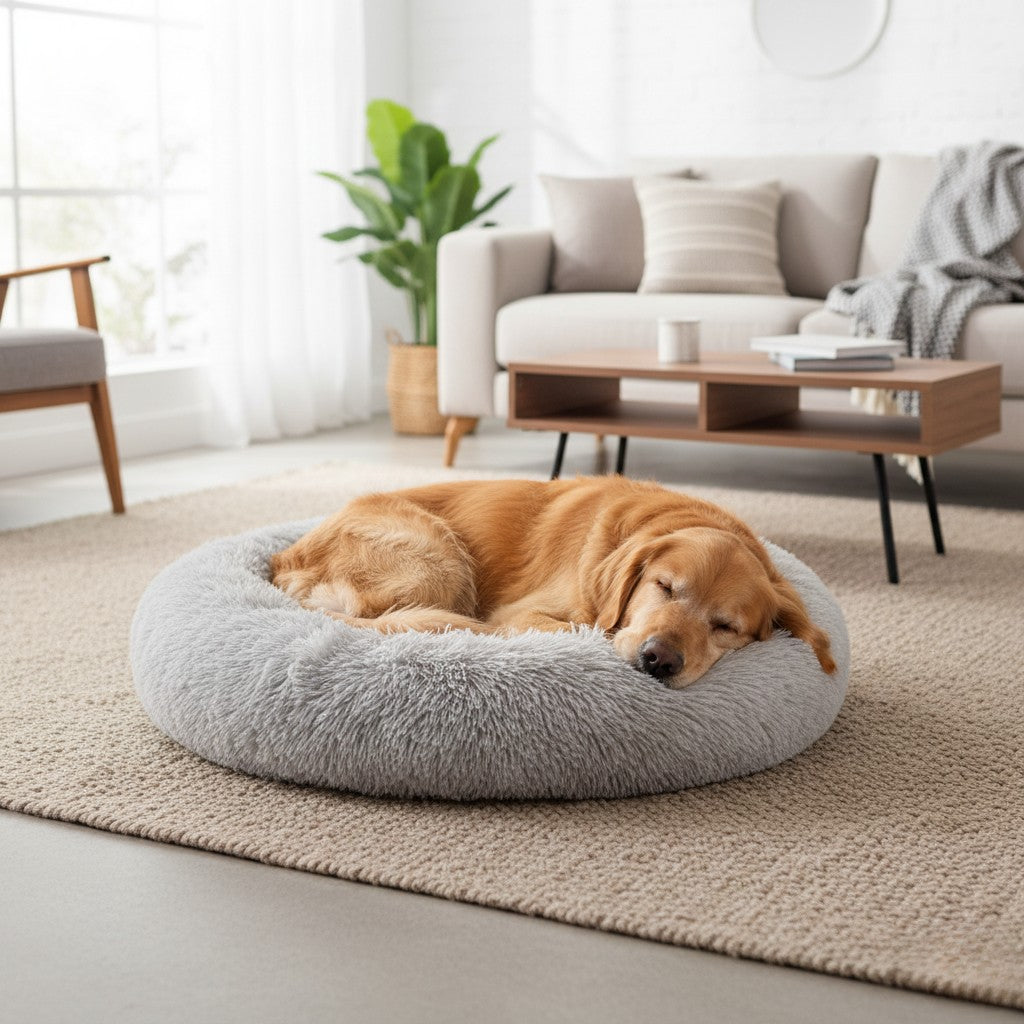 Super Soft Donut Pet Bed - Round Comfort Nest