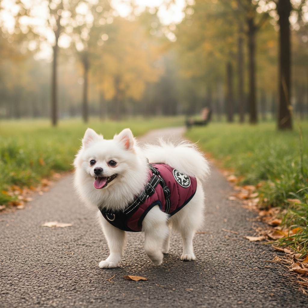 Waterproof Dog Jacket With Harness: Small–Medium Breed Fit