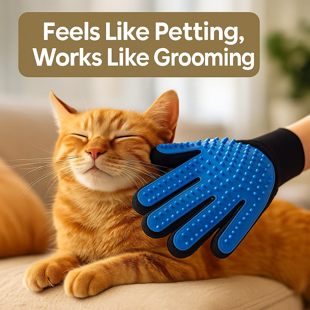 Gentle Pet Grooming Gloves- Fast US Shipping